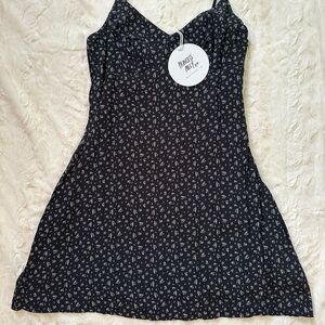 Princess Polly Jaye Black Mini Dress with Floral Print